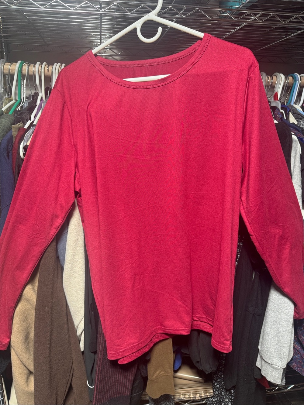 Classic Long Sleeve Red Top